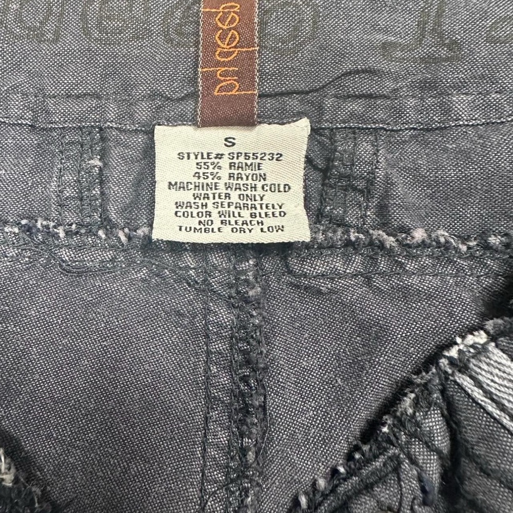 By Deep Los Angeles Wide Leg Blue Cargo Utility Pants Y2K style S - Picture 5 of 7